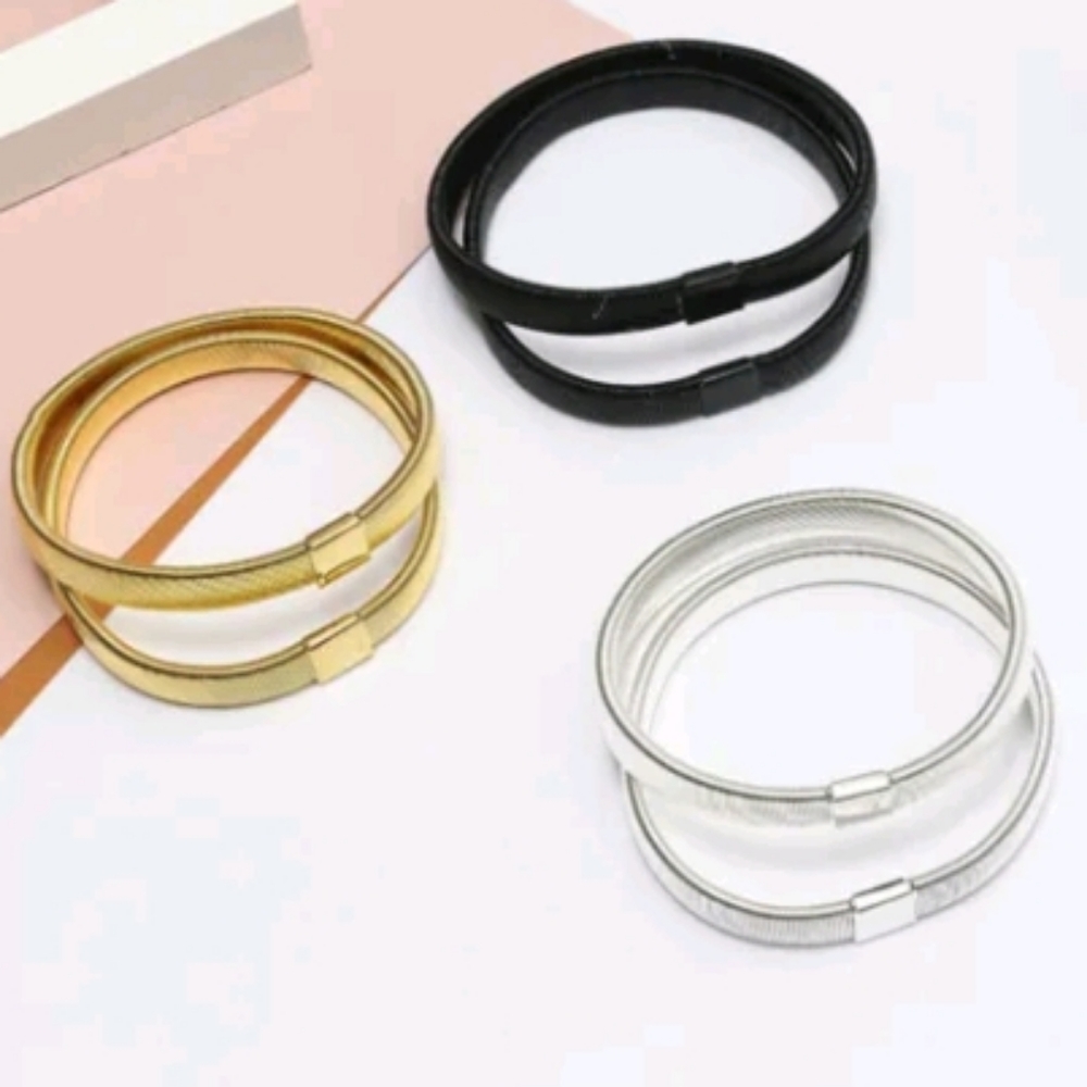 1pcs Bracelet or Sleeve Cuff Holder Metal Sleeve Garter 2 in 1